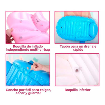 Bañera inflable para bebé ROSA